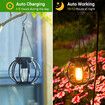 Solar Lanterns Outdoor Lights,Metal Solar Lantern Lights,Brighter Hanging Solar Lights Outdoor Waterproof,Auto On/Off Outdoor Solar Lights 4 Pack