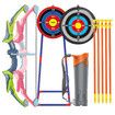 Kids Bows and Arrows Set Archery Toys Led Light Soft Childrens Targets Quiver Outdoor Sports Play 10 Suction Cup Arrow