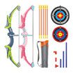 Kids Bows and Arrows Set Archery Toys Led Light Soft Childrens Targets Quiver Outdoor Sports Play 10 Suction Cup Arrow