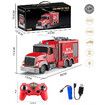 Remote Control Firetruck Toy with Water Spraying Pump and Lights, 6 Channel Remote Operated Fire Engine for Kids Boys Gift