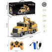 Remote Control Truck Excavator Toy, RC Truck Excavator with Lights and Sounds, 2.4Ghz 7 Channel Remote Control Construction Vehicle Toy for Boys Girls Birthday Gifts