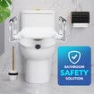 Raised Toilet Seat 5 Inch Elevated Riser Assisted Living Handicap Lid Safety Arms Fit Most Toilets Aluminium Portable