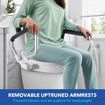 Raised Toilet Seat 5 Inch Elevated Riser Assisted Living Handicap Lid Safety Arms Fit Most Toilets Aluminium Portable