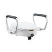 Raised Toilet Seat 5 Inch Elevated Riser Assisted Living Handicap Lid Safety Arms Fit Most Toilets Aluminium Portable