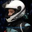 Motorcycle Headset Helmet Intercom Headset with CVC Noise Cancellation Stereo Music IPX6 Waterproof for Full face Helmet