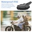 Motorcycle Headset Helmet Intercom Headset with CVC Noise Cancellation Stereo Music IPX6 Waterproof for Full face Helmet