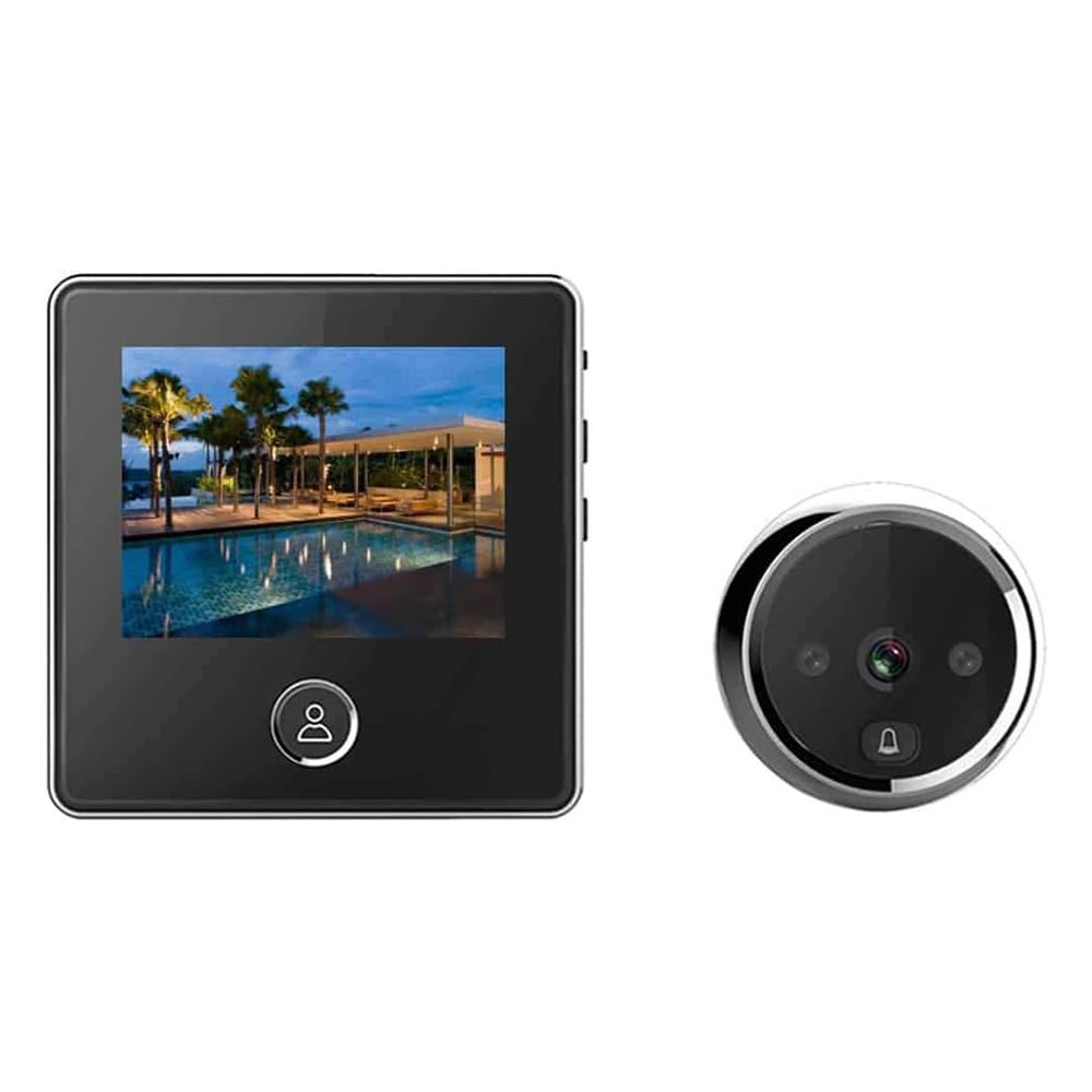 Video Door Viewer, 1200mAh Build in Lithium Battery Peephole viewer Build in cyclic Storage Door Camera Outdoor Security Cam