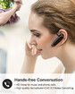 Bluetooth Earpiece Wireless Handsfree Headset V5.0 24 Hrs Driving Headset with Mic 60 Days Standby Time Headset Case for iPhone Android Samsung Laptop Truck Driver (Black,2 Pack)