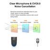 Bluetooth Earpiece Wireless Handsfree Headset V5.0 24 Hrs Driving Headset with Mic 60 Days Standby Time Headset Case for iPhone Android Samsung Laptop Truck Driver (Black,2 Pack)