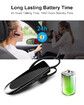 Bluetooth Earpiece Wireless Handsfree Headset V5.0 24 Hrs Driving Headset with Mic 60 Days Standby Time Headset Case for iPhone Android Samsung Laptop Truck Driver (Black,2 Pack)