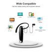 Bluetooth Earpiece Wireless Handsfree Headset V5.0 24 Hrs Driving Headset with Mic 60 Days Standby Time Headset Case for iPhone Android Samsung Laptop Truck Driver (Black,2 Pack)