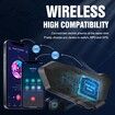Motorcycle Helmet Speakers High Battery Life Helmet Headphone IPX6 Automatic Answer/Call Music Control/Intelligent Noise/Wake up Siri,2 Different Types of Mic Compatible with All Helmets