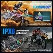 Motorcycle Helmet Speakers High Battery Life Helmet Headphone IPX6 Automatic Answer/Call Music Control/Intelligent Noise/Wake up Siri,2 Different Types of Mic Compatible with All Helmets
