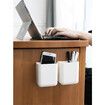 2Pcs Remote Holders Wall Mount Hole Free, Self Adhesive Storage Box, Pen Holder