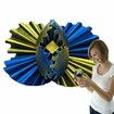 3D Printed Gear Ball Spin Ball Fidget Toy,Gear Ball Fidget Toy,Stress Ball,Gearsphere Desk Toy For Stressand Anxiety Relaxing (Blue And Gold)