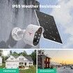 Wireless Security Camera with Solar Panel Outdoor 2.4G WiFi Colour Night Vision PIR Motion Detection Home Surveillance