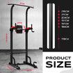 Genki Power Tower Pullup Dip Station ChinUp Bar Push Up Weight Bench Gym Knee Raise Abs Workout Situp Chest Back Exercise