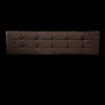 PU Leather King Bed Deluxe Headboard Bedhead - Brown