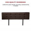 PU Leather King Bed Deluxe Headboard Bedhead - Brown