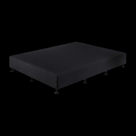 Palermo Queen Ensemble Bed Base Midnight Black Linen Fabric