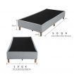 Metal Bedframe Mattress Foundation (Light Grey) 鈥?Queen