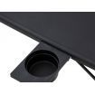 Foldable Table Adjustable Tray Laptop Desk with Removable Cup Holder-Black