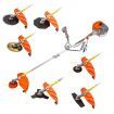 MTM 62cc 7in1 Brush Cutter Long Reach Garden Multi-Tool , Pole Trimmer, Hedge & Line Trimmer, 12" Tree Trimming Pruning, 2 Extension Shafts