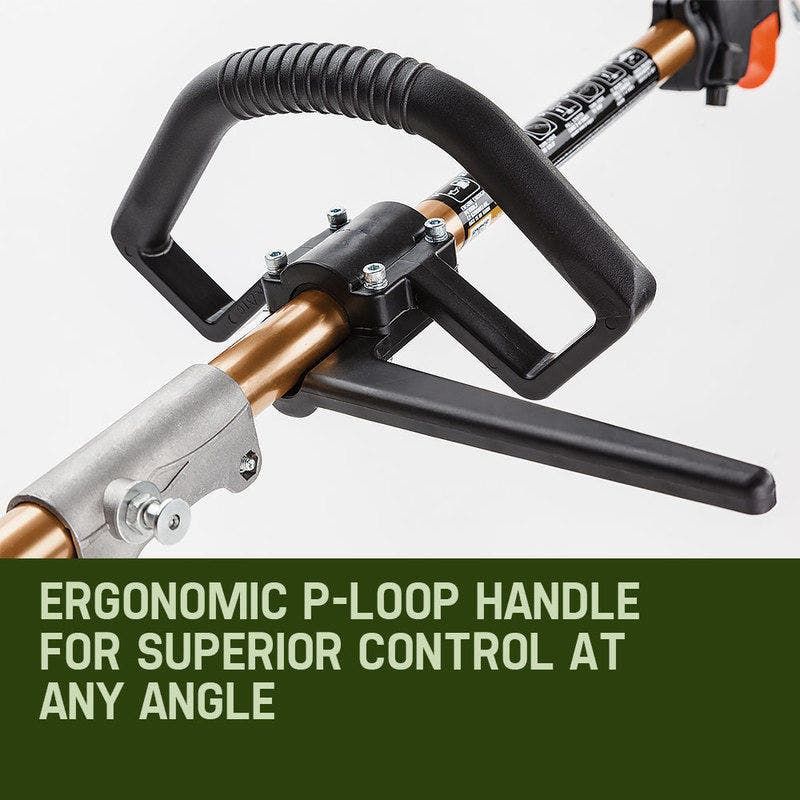 BAUMR-AG 65cc 9in1 Long Reach Garden Multi-tool, Pole Saw, Hedge & Line Trimmer, Brush Cutter, 12" Tree Trimming Pruning Chainsaw Bar, 2 Extension Shafts