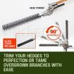 BAUMR-AG 65cc 9in1 Long Reach Garden Multi-tool, Pole Saw, Hedge & Line Trimmer, Brush Cutter, 12" Tree Trimming Pruning Chainsaw Bar, 2 Extension Shafts