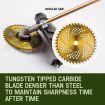BAUMR-AG 65cc 9in1 Long Reach Garden Multi-tool, Pole Saw, Hedge & Line Trimmer, Brush Cutter, 12" Tree Trimming Pruning Chainsaw Bar, 2 Extension Shafts
