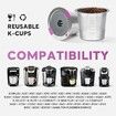 2Pcs Reusable Coffee Pods, Universal Stainless Steel Reusable Coffee Machines Brewers Refillable Pof for K Cups