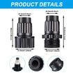 4Pack Expandable Garden Hose Repair Kit, Plastic Flex Hose Repair Kit, Male and Female Hose End Repair Fittings/Connector