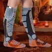 Heated Socks for Women Men, Rechargeable Heated Socks, Washable Battery Full Foot Warmers for Hunting Skiing Sports Outdoors (Gray Orange)