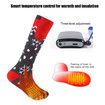 Rechargeable Heated Socks for Men Women Washable Electric Thermal Warming Socks with APP Remote Control for Winter Biking Skiing Outdoors Fishing Camping (Red)