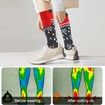 Rechargeable Heated Socks for Men Women Washable Electric Thermal Warming Socks with APP Remote Control for Winter Biking Skiing Outdoors Fishing Camping (Red)