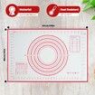 24 x 16 Inches Silicone Pastry Baking Mat Non Slip Pastry Mat with Measurement for Rolling Dough Counter Cookies Pie, Easy to Transfer Sourdough Bread (Red)