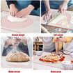 24 x 16 Inches Silicone Pastry Baking Mat Non Slip Pastry Mat with Measurement for Rolling Dough Counter Cookies Pie, Easy to Transfer Sourdough Bread (Red)