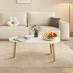 Modern Coffee Table Sofa Bed Side Cocktail Tea Cafe Center Corner Wood Furniture for Small Living Dining Sitting Room