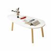 Modern Coffee Table Sofa Bed Side Cocktail Tea Cafe Center Corner Wood Furniture for Small Living Dining Sitting Room