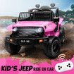 Kids Ride On Car Toy Electric Truck Parental Remote Control Jeep Vehicle 12V Music Light Pink