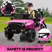 Kids Ride On Car Toy Electric Truck Parental Remote Control Jeep Vehicle 12V Music Light Pink