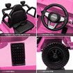 Kids Ride On Car Toy Electric Truck Parental Remote Control Jeep Vehicle 12V Music Light Pink