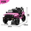 Kids Ride On Car Toy Electric Truck Parental Remote Control Jeep Vehicle 12V Music Light Pink