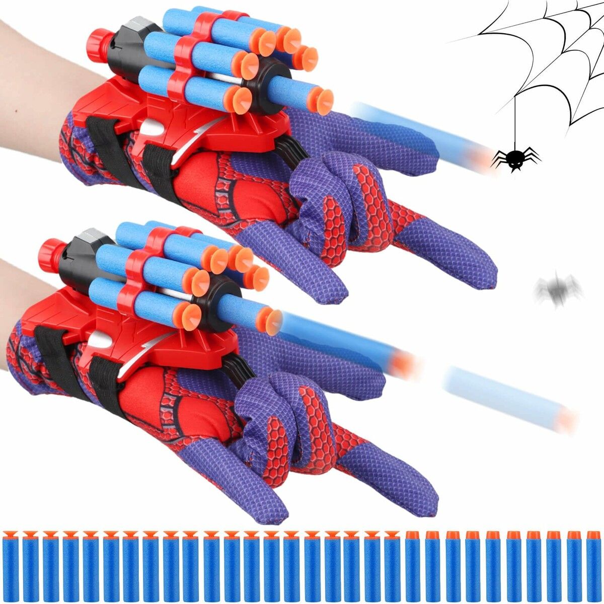 Web Shooters Toy for Kids,Toy for Age3+ Boy,Web Slinger Boy Toys with Spider Glove Launcher,Birthday Gifts for Boys,2 Pack