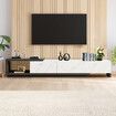 Extendable TV Unit Cabinet Wooden Console Table Entertainment Centre Television Storage Stand Bench 3 Drawers 190cm to 260cm