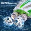 Mini High Speed RC Boat Remote Control LED Lights 360 Degree Rotation Pool Water Toy Gifts for Boys Girls Color Purple