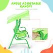 Kids Swing Chair 2 Seat Outdoor Furniture Garden Porch Hammock Patio Activity Play Centre Lounge Bench Metal with Canopy