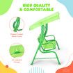 Kids Swing Chair 2 Seat Outdoor Furniture Garden Porch Hammock Patio Activity Play Centre Lounge Bench Metal with Canopy