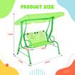 Kids Swing Chair 2 Seat Outdoor Furniture Garden Porch Hammock Patio Activity Play Centre Lounge Bench Metal with Canopy