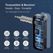 Bluetooth Transmitter Receiver Wireless Adapter, 3.5mm Aux Jack Stereo Audio Input Output for TV Car Headphone Speakers iPhone PC